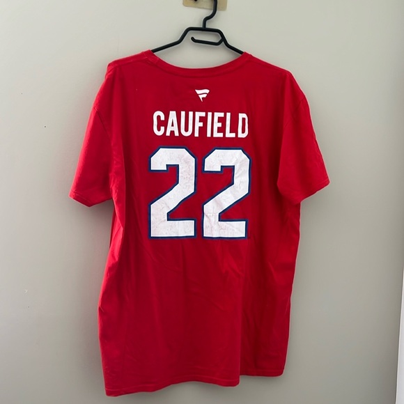Montreal Canadiens Fanatics T-Shirt with Cole Caulfield on the Back - Picture 2 of 3